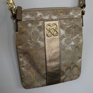 Gold Crossbody Coach Bag